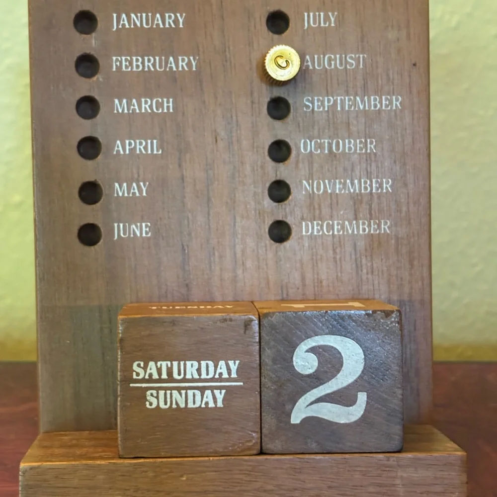 Wooden Perpetual Calendar